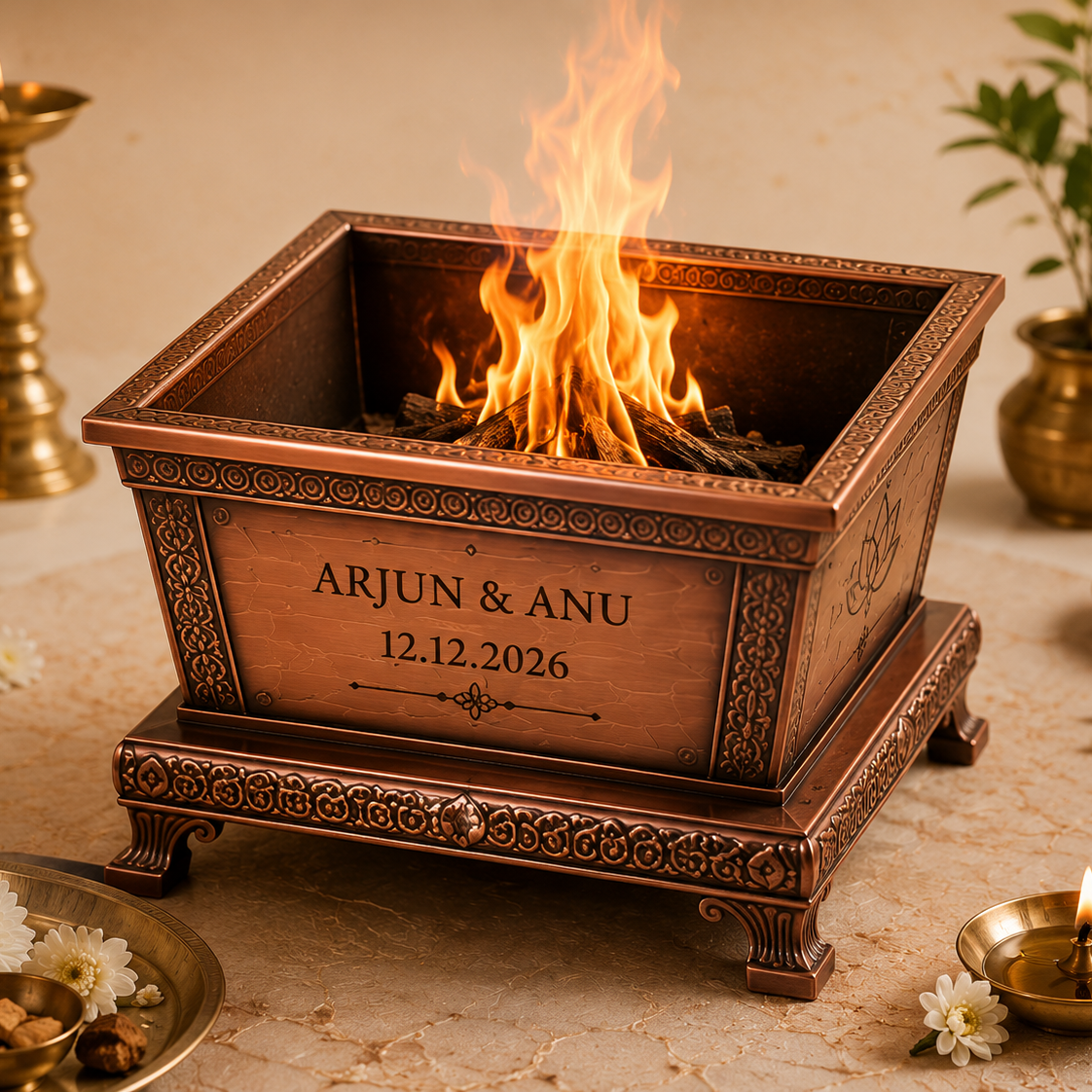 Personalized Bronze Havan Kund
