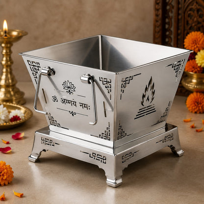 Personalized Stainless Steel Havan Kund