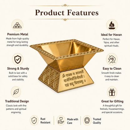 Premium Brass Agnihotra Havan Kund