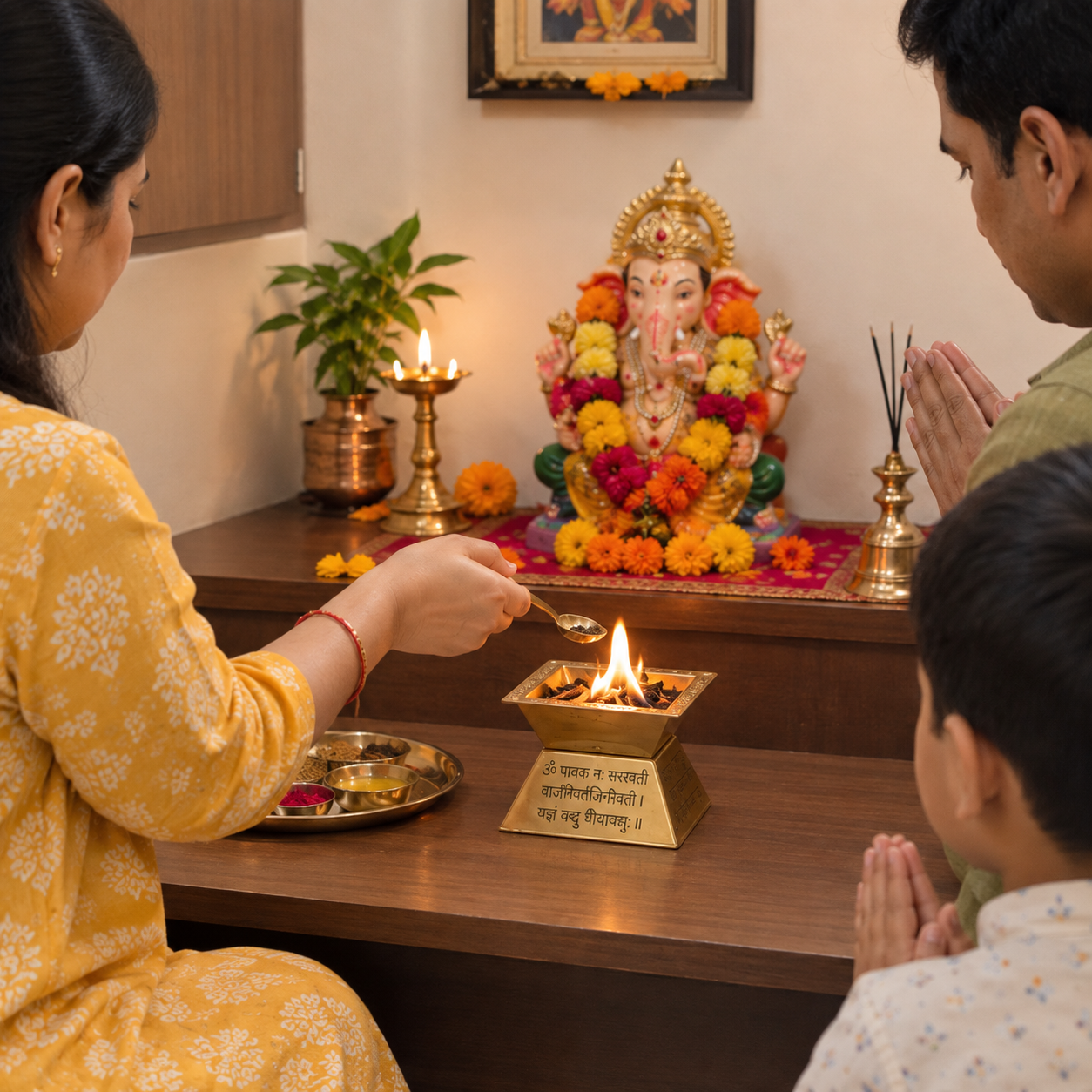 Premium Brass Agnihotra Havan Kund