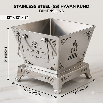 Personalized Stainless Steel Havan Kund