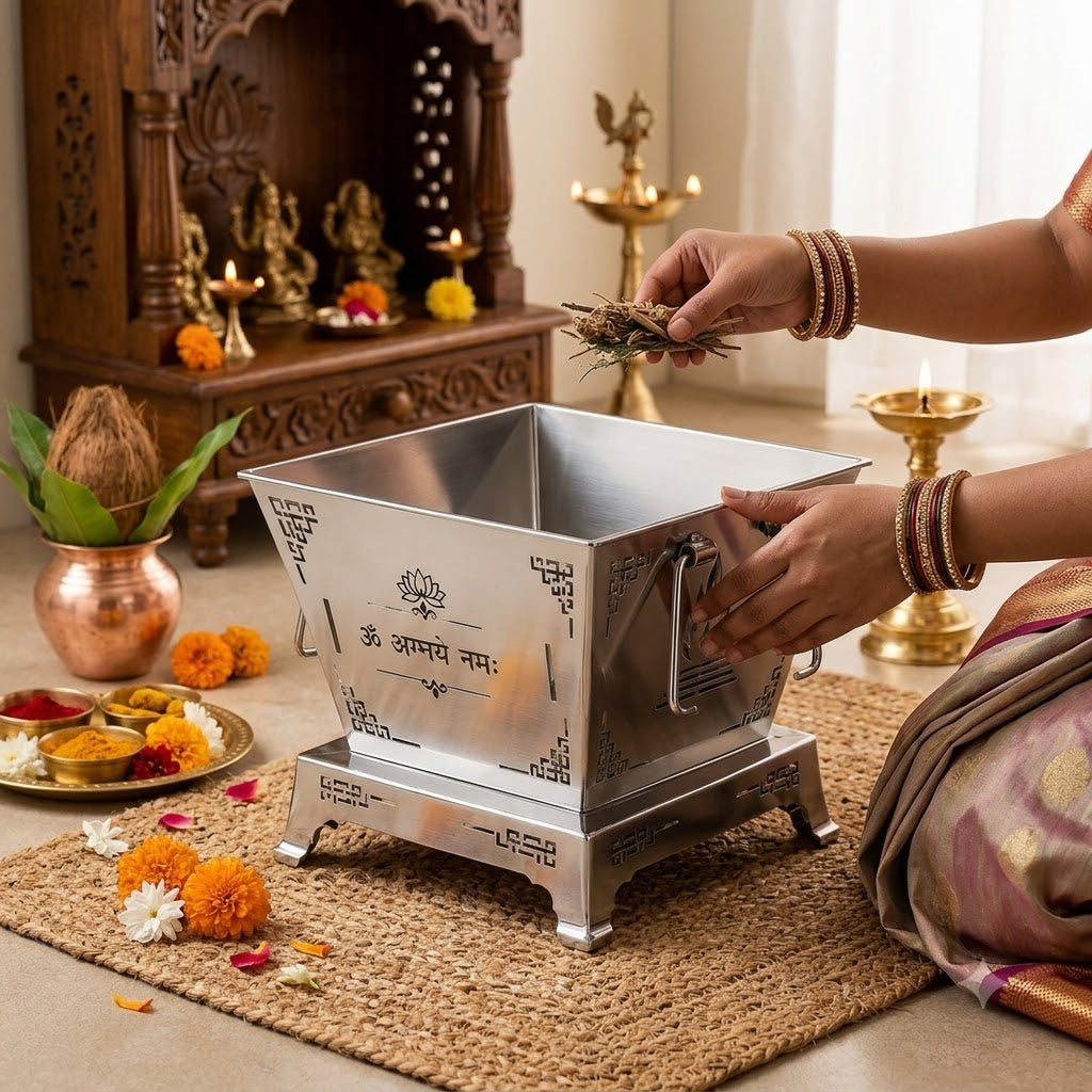 Personalized Stainless Steel Havan Kund