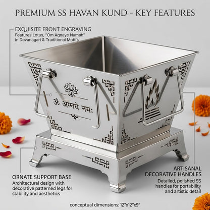 Personalized Stainless Steel Havan Kund